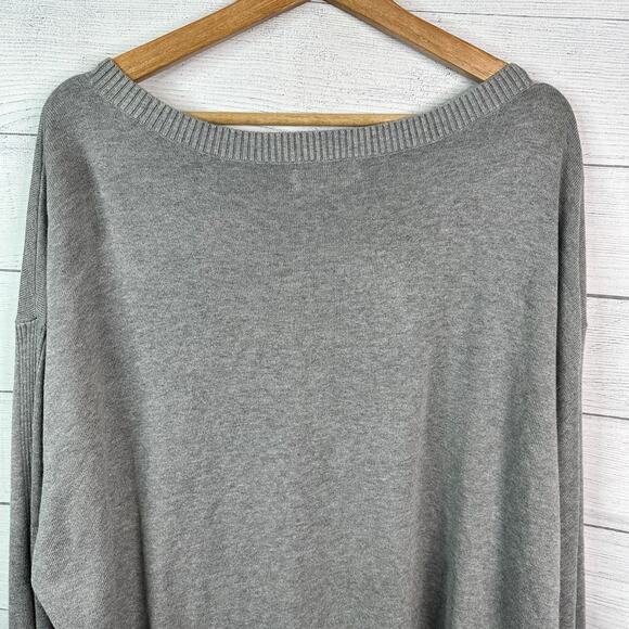 Lands End Womens size 3X 3/4 Sleeve Pullover Scoop Neck Knit Sweater Gray - Picture 5 of 10